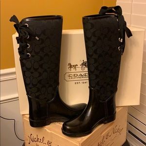 Coach rain boots insulated